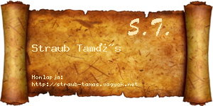Straub Tamás névjegykártya